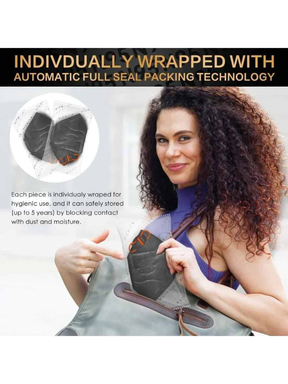 N95 Respirator Face Masks - NIOSH Approved, 100-Pack, Individually Wrapped